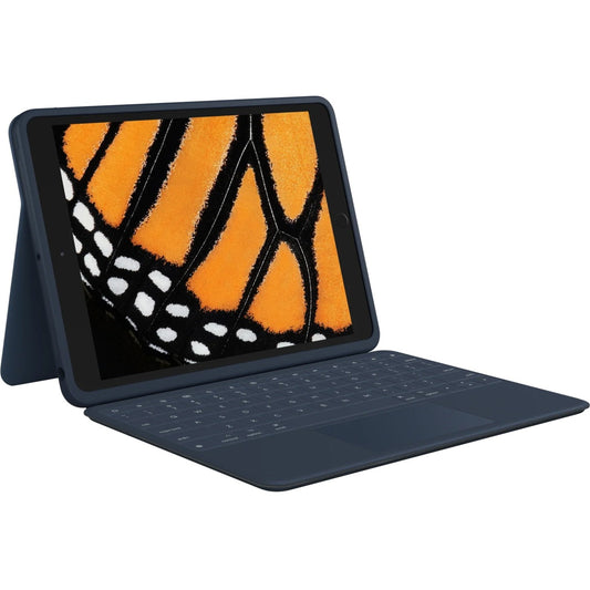 Main Image for Logitech Rugged Combo 3 Touch iPad&reg; Keyboard Case with Trackpad and Smart Connector for iPad (7th, 8th, & 9th generation) - Classic Blue