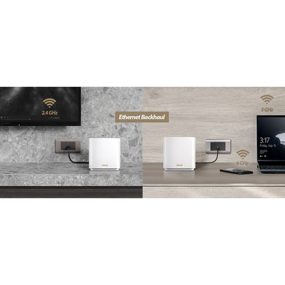 Alternate-Image4 Image for Asus ZenWiFi ET8 ET8 (W-2-PK) Wi-Fi 6 IEEE 802.11ax  Wireless Router