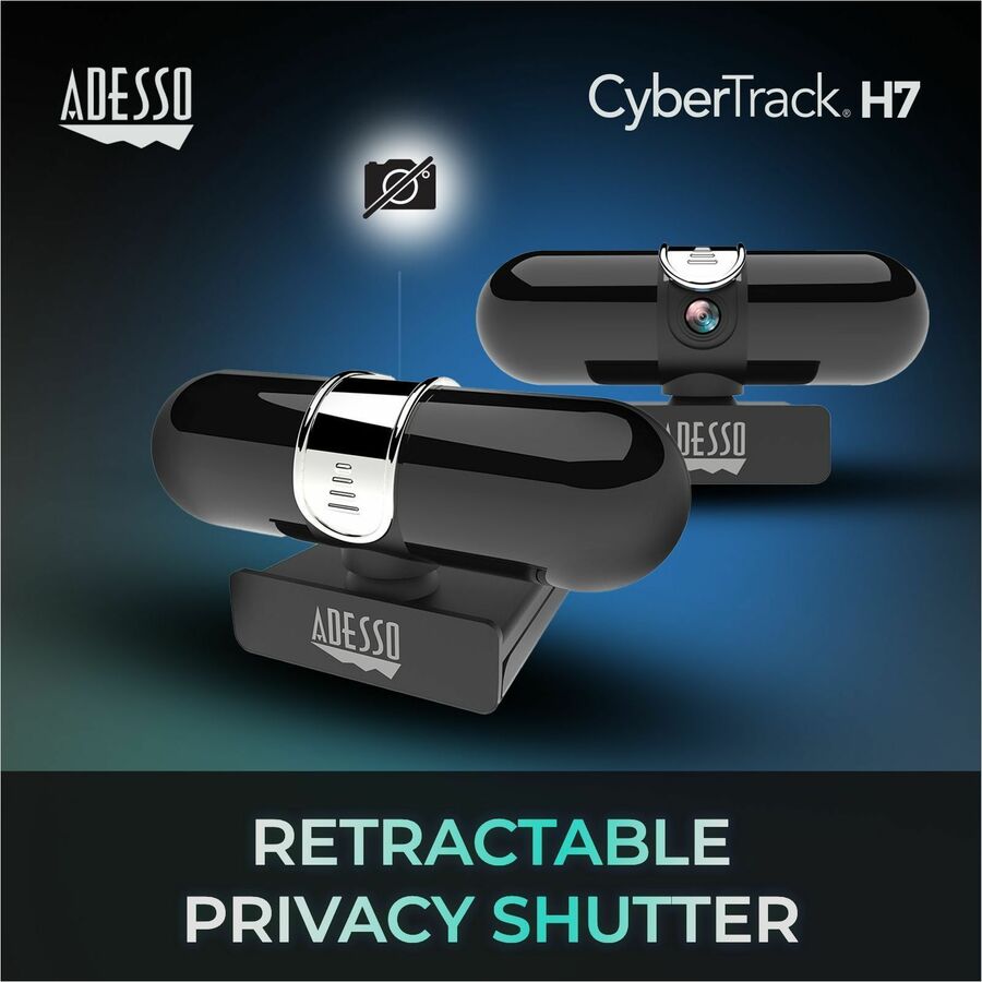 Alternate-Image4 Image for Adesso CyberTrack CyberTrack H7 Webcam - 4 Megapixel - 30 fps - USB 2.0 - TAA Compliant