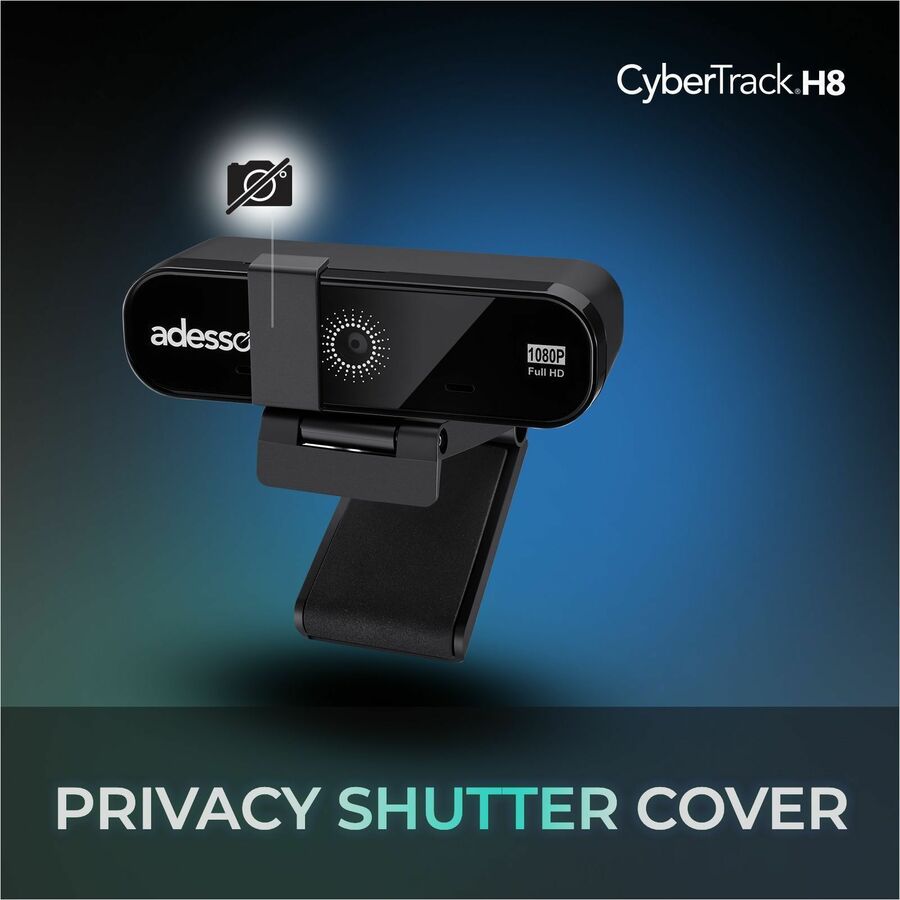 Alternate-Image5 Image for Adesso CyberTrack CyberTrack H8 Webcam - 2.1 Megapixel - 30 fps - Black - USB 2.0