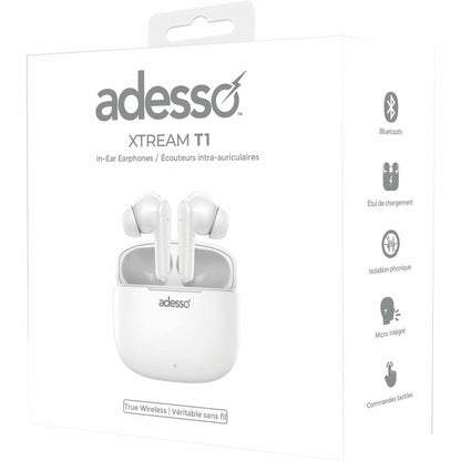Alternate-Image1 Image for Adesso Xtream T1 Bluetooth Wireless Earbuds and Built-in Microphone
