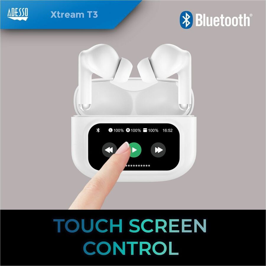 Alternate-Image10 Image for Adesso XTREAM T3 True Wireless Stereo Earbuds With Touch Controlled Charging Case