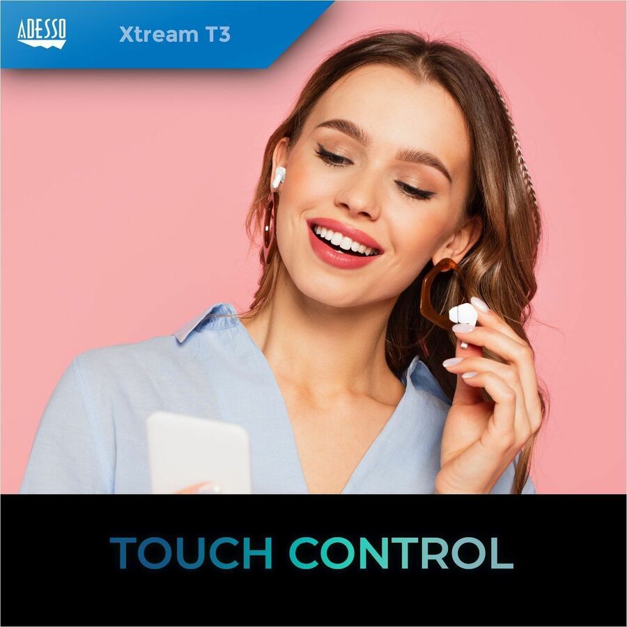 Alternate-Image4 Image for Adesso XTREAM T3 True Wireless Stereo Earbuds With Touch Controlled Charging Case