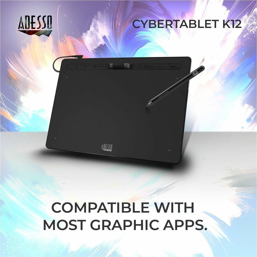 Alternate-Image2 Image for Adesso 12" x 7" Graphic Tablet