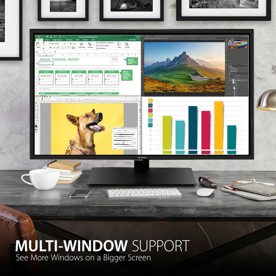 Alternate-Image1 Image for ViewSonic VX4381-4K 43" 4K UHD Monitor with HDR10, HDMI and DisplayPort