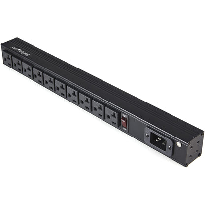 Main Image for StarTech.com 10 Outlet Rack Mount Power Strip 125V/16 Amp, 1U Horizontal 19" Rackmount PDU, NEMA 5-20P Input, 10x NEMA 5-15/20R Outlets