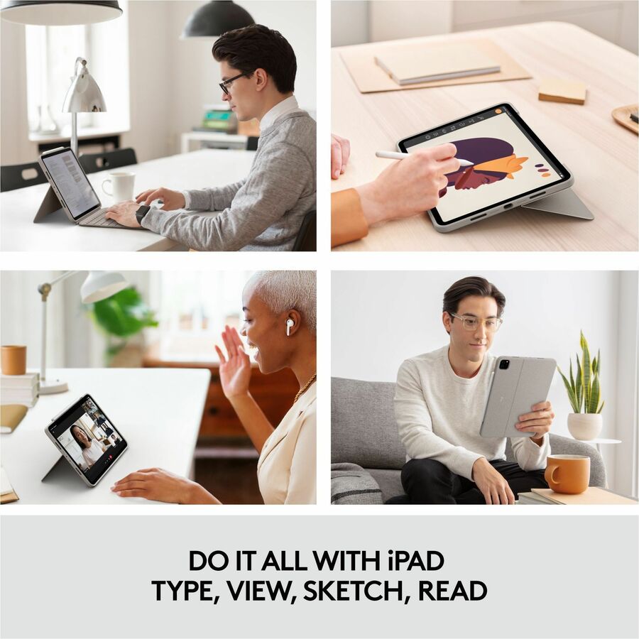 Alternate-Image9 Image for Logitech Combo Touch Keyboard/Cover Case for 11" Apple iPad Pro (3rd Generation), iPad Pro (2nd Generation), iPad Pro Tablet - Sand