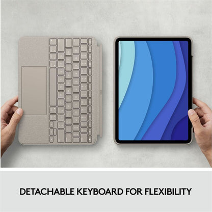 Alternate-Image4 Image for Logitech Combo Touch Keyboard/Cover Case for 11" Apple iPad Pro (3rd Generation), iPad Pro (2nd Generation), iPad Pro Tablet - Sand