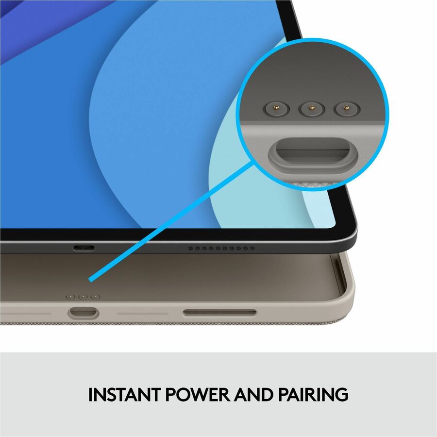 Alternate-Image4 Image for Logitech Combo Touch Keyboard/Cover Case (Folio) for 12.9" Apple, Logitech iPad Pro (5th Generation) Tablet - Sand