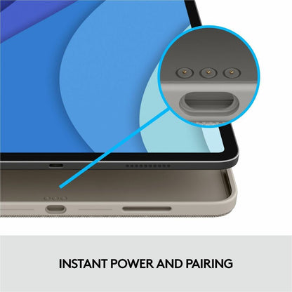 Alternate-Image4 Image for Logitech Combo Touch Keyboard/Cover Case (Folio) for 12.9" Apple, Logitech iPad Pro (5th Generation) Tablet - Sand