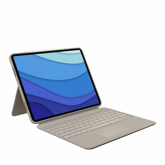 Main Image for Logitech Combo Touch Keyboard/Cover Case (Folio) for 12.9" Apple, Logitech iPad Pro (5th Generation) Tablet - Sand
