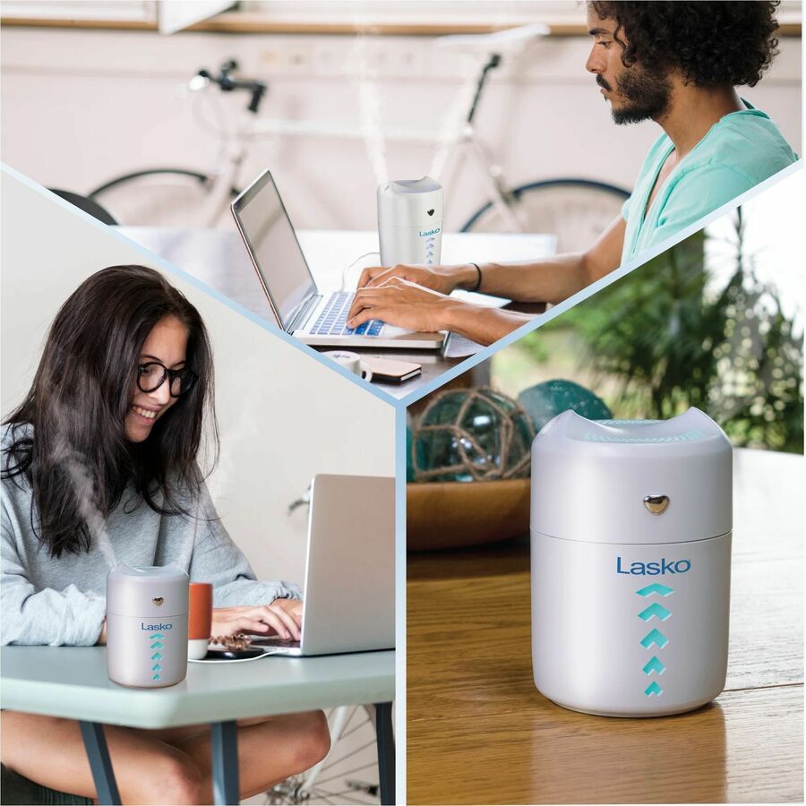 Alternate-Image8 Image for Lasko Ultrasonic Personal Cool Mist Humidifier with Nightlight, UH150, White