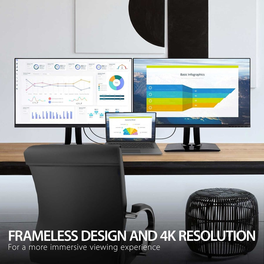 Alternate-Image8 Image for ViewSonic VP2756-4K 27" ColorPro 4K UHD IPS Monitor with 60W Powered USB C, sRGB and Pantone Validated