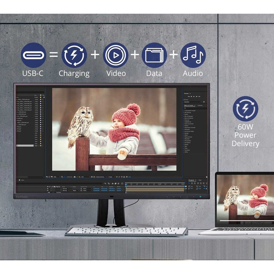 Alternate-Image7 Image for ViewSonic VP2756-4K 27" ColorPro 4K UHD IPS Monitor with 60W Powered USB C, sRGB and Pantone Validated