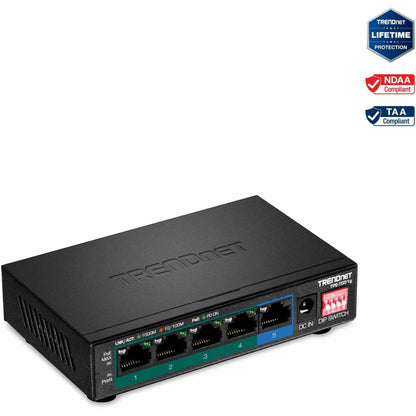 Main Image for TRENDnet 5-Port Gigabit PoE+ Switch, Camera DIP Switch extends PoE+ 200m (656 ft.), 60W PoE Budget, Black, TPE-TG51g