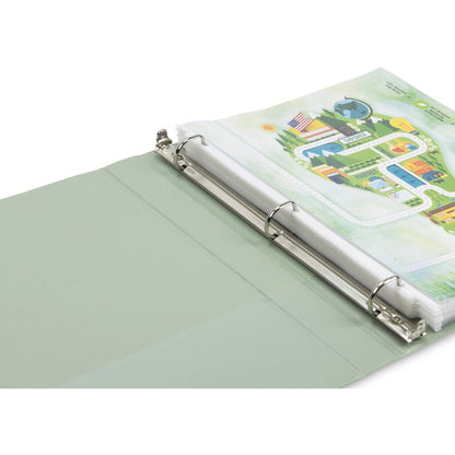 Alternate-Image2 Image for Samsill Plant-Based Durable 1 Inch 3 Ring Binders, Made in the USA, Fashion Clear View Binders, Up to 25% Plant-Based Plastic, Assorted, 4 Pack (MP46939)