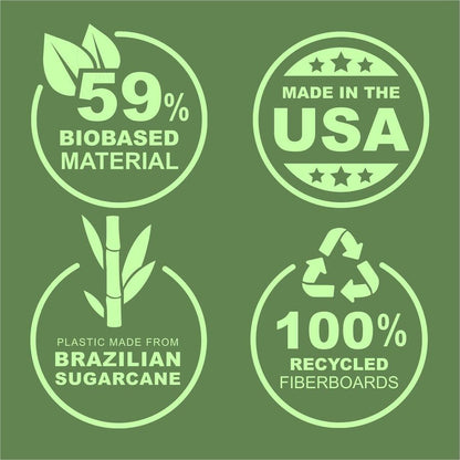 Alternate-Image4 Image for Samsill Plant-Based Durable 2 Inch 3 Ring Binders, Made in the USA, Fashion Clear View Binders, Up to 25% Plant-Based Plastic, Assorted, 4 Pack (MP46969)