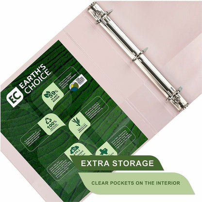 Alternate-Image3 Image for Samsill Plant-Based Durable 2 Inch 3 Ring Binders, Made in the USA, Fashion Clear View Binders, Up to 25% Plant-Based Plastic, Assorted, 4 Pack (MP46969)