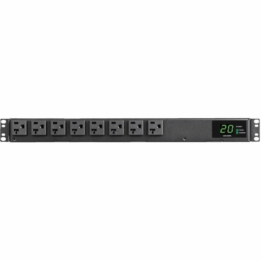 Front Image for Tripp Lite by Eaton PDU 1.92kW 120V Single-Phase ATS/Local Metered PDU - 16 5-15/20R Outlets Dual L5-20P/5-20P Inputs 12 ft. Cords 1U TAA