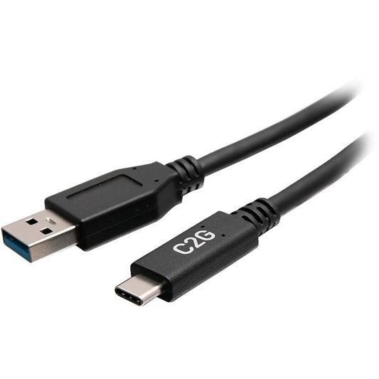 Main Image for C2G 0.5ft USB C to USB A Cable - USB C to A Cable - USB 3.2 Gen 1 - 3A, 5Gbps - Black - M/M