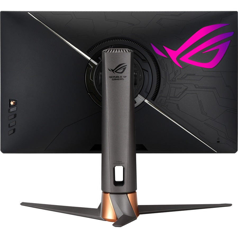 Rear Image for ASUS ROG Swift 27" 1440P Gaming Monitor (PG279QM) - QHD (2560 x 1440), Fast IPS, 240Hz, 1ms, G-SYNC, NVIDIA Reflex Latency Analyzer, DisplayHDR400, Eye Care, HDMI, DisplayPort, USB, Height Adjustable