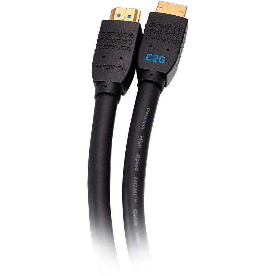 Alternate-Image2 Image for C2G 25ft Performance Series Premium High Speed HDMI Cable with Ethernet - In-Wall CMG Rated - 4K 60Hz - M/M - Black