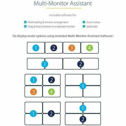 Alternate-Image4 Image for StarTech.com USB 3.0 to Quad HDMI Adapter, USB to 4x HDMI Monitor Converter for Windows (no support for macOS/ChromeOS/Linux) - TAA