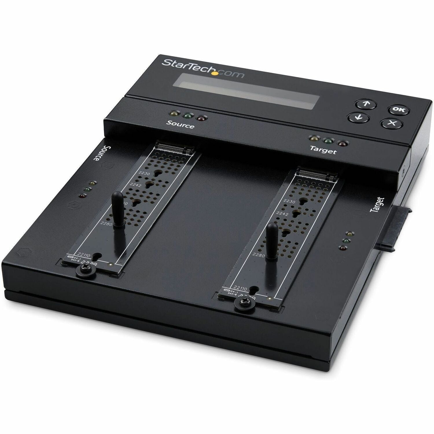 Main Image for StarTech.com Standalone Dual Bay M.2 SATA/NVMe Duplicator/Eraser, HDD/SSD Cloner/Wiper, M.2 PCIe/AHCI, Hard Drive Sanitizer/Copier, TAA