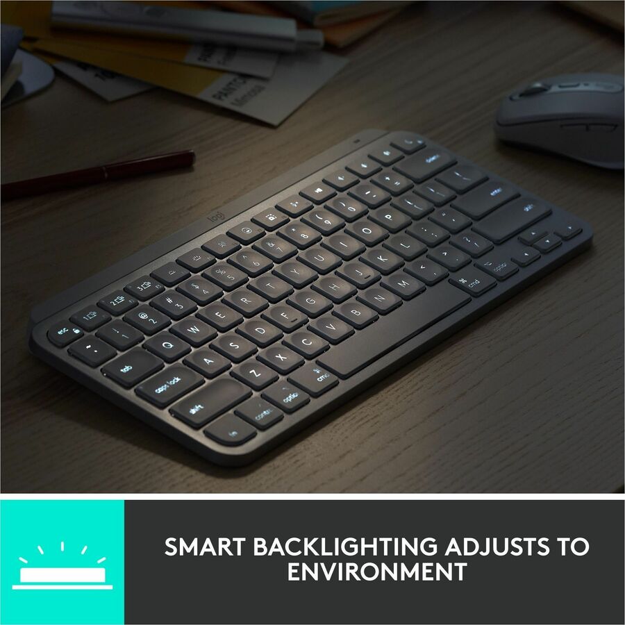Alternate-Image3 Image for Logitech MX Keys Mini Minimalist Wireless Illuminated Keyboard, Compact, Bluetooth, Backlit, USB-C, Black