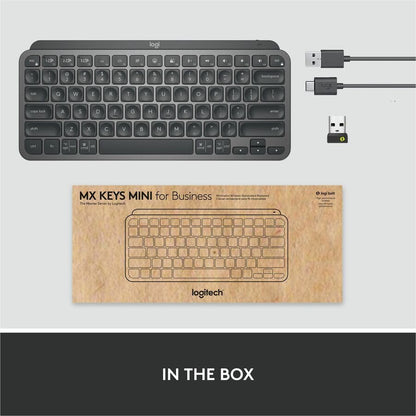 Alternate-Image8 Image for Logitech MX Keys Mini Wireless Illuminated Keyboard for Business, Compact, Logi Bolt Technology, Graphite