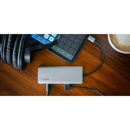 Alternate-Image7 Image for Belkin USB-C 7-in-1 Multiport Adapter, Laptop Docking Station, 2x USB-A 3.1 Gen 2, 4k HDMI 2.0, 100W Power Delivery 3.0