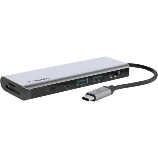 Main Image for Belkin USB-C 7-in-1 Multiport Adapter, Laptop Docking Station, 2x USB-A 3.1 Gen 2, 4k HDMI 2.0, 100W Power Delivery 3.0