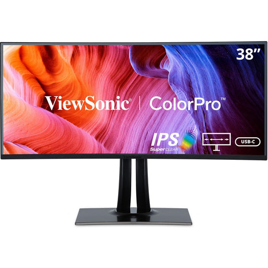 Main Image for ViewSonic VP3881A 38-Inch IPS WQHD+ Curved Ultrawide Monitor with ColorPro 100% sRGB Rec 709, Eye Care, HDR10 Support, USB C, HDMI, USB, DisplayPort for Professional Home and Office