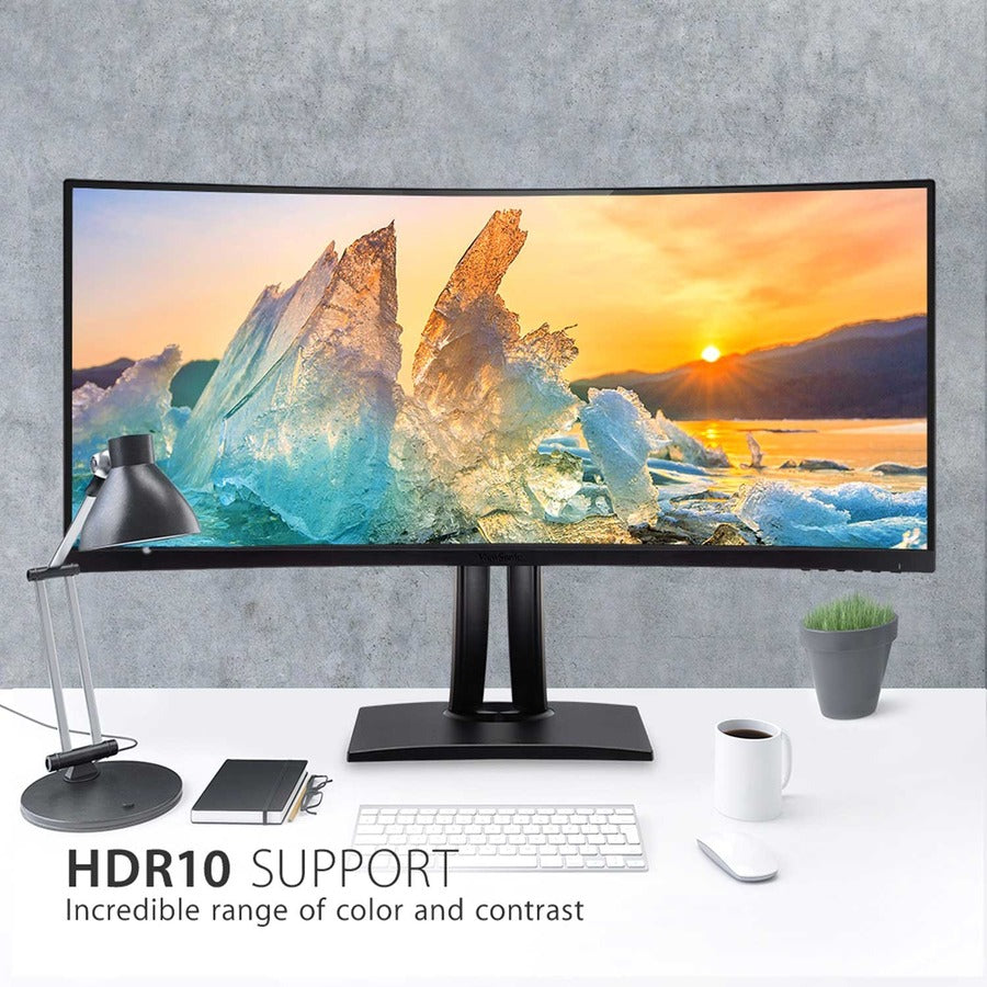 Alternate-Image3 Image for ViewSonic VP3881A 38-Inch IPS WQHD+ Curved Ultrawide Monitor with ColorPro 100% sRGB Rec 709, Eye Care, HDR10 Support, USB C, HDMI, USB, DisplayPort for Professional Home and Office