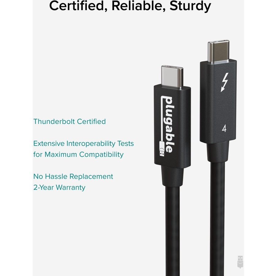 Alternate-Image4 Image for Plugable Thunderbolt 4 Cable [Thunderbolt Certified]