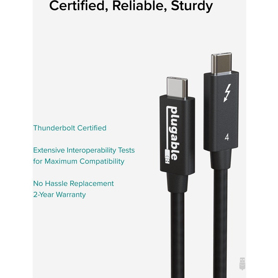Alternate-Image4 Image for Plugable Thunderbolt 4 Cable [Thunderbolt Certified]