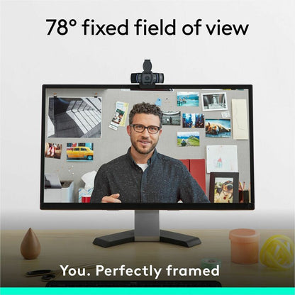 Alternate-Image2 Image for Logitech C920e HD 1080p Mic-Enabled Webcam, certified for Zoom, Microsoft Teams compatible, TAA Compliant