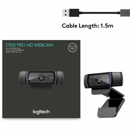 Alternate-Image9 Image for Logitech C920e HD 1080p Mic-Enabled Webcam, certified for Zoom, Microsoft Teams compatible, TAA Compliant