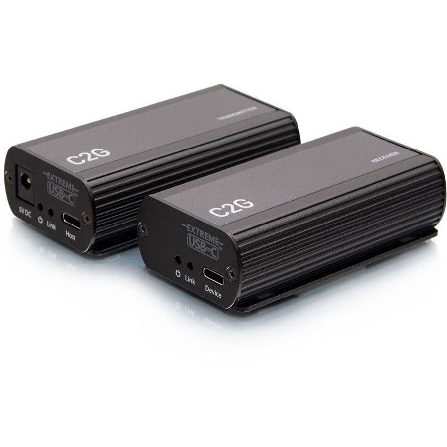 Left Image for C2G 1-Port USB C Extender - Transmitter to Receiver Kit - USB 3.2 Gen 1 (5GBPS) - USB-C to RJ-45