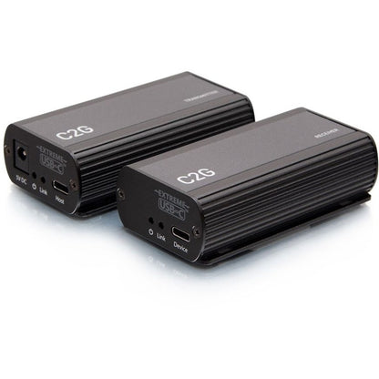 Left Image for C2G 1-Port USB C Extender - Transmitter to Receiver Kit - USB 3.2 Gen 1 (5GBPS) - USB-C to RJ-45
