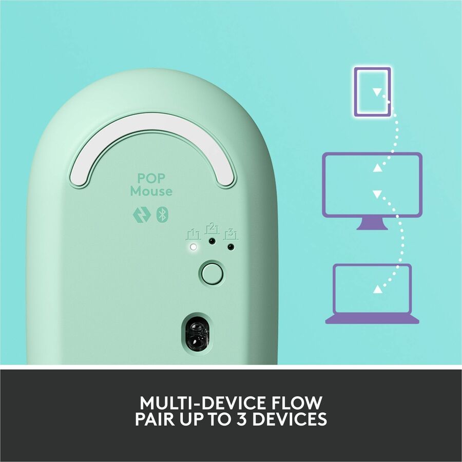 Alternate-Image5 Image for Logitech POP Mouse, Wireless Mouse with Customizable Emojis, SilentTouch Technology, Precision Scroll, Daydream