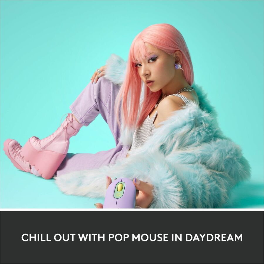 Alternate-Image6 Image for Logitech POP Mouse, Wireless Mouse with Customizable Emojis, SilentTouch Technology, Precision Scroll, Daydream