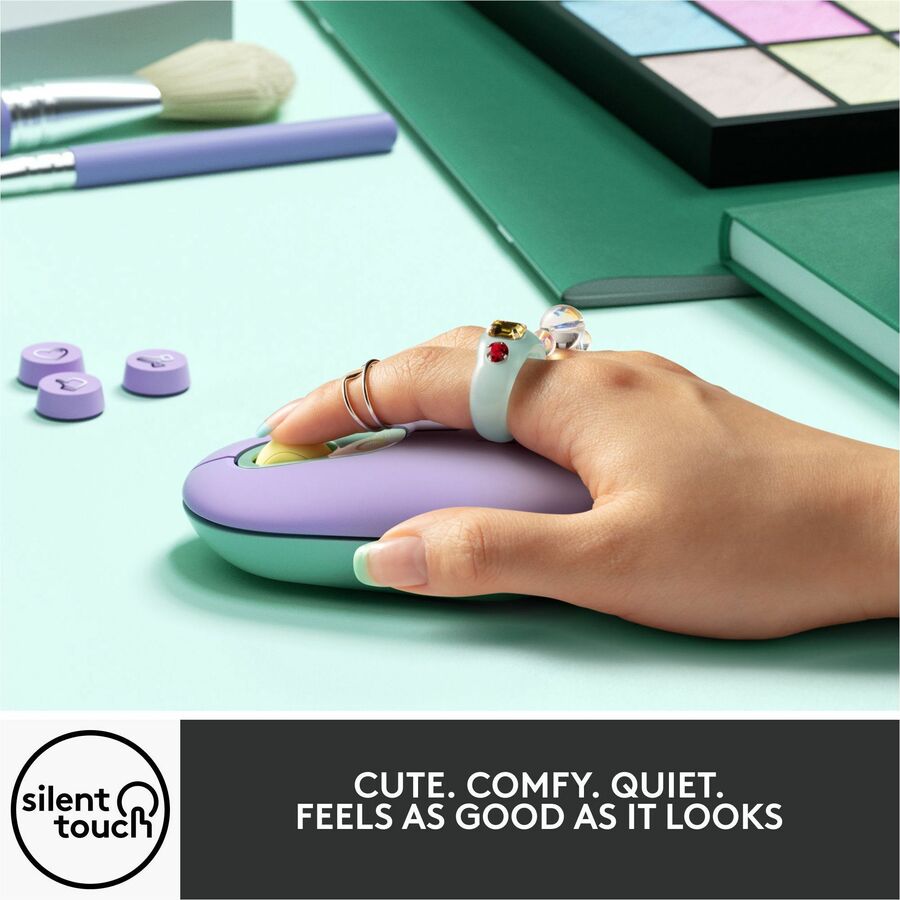 Alternate-Image2 Image for Logitech POP Mouse, Wireless Mouse with Customizable Emojis, SilentTouch Technology, Precision Scroll, Daydream