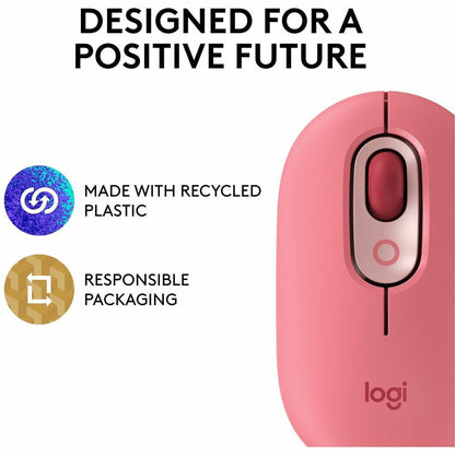 Alternate-Image4 Image for Logitech POP Mouse, Wireless Mouse with Customizable Emojis, SilentTouch Technology, Precision/Speed Scroll, Rose