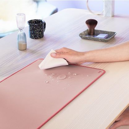 Alternate-Image2 Image for Logitech Desk Mat - Studio Series, Multifunctional Large Desk Pad, Anti-slip Base, Spill-resistant Durable Design, Darker Rose