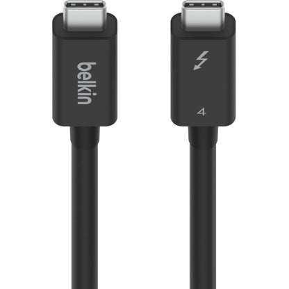 Alternate-Image1 Image for Belkin 100W Thunderbolt 4 USB-C to USB-C Cable - USB 4 - 40Gbps - 8K - 2m/6.6ft - M/M - Black