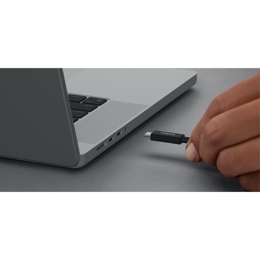 Alternate-Image4 Image for Belkin 100W Thunderbolt 4 USB-C to USB-C Cable - USB 4 - 40Gbps - 8K - 2m/6.6ft - M/M - Black