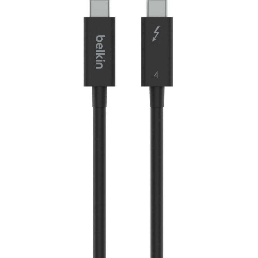 Alternate-Image2 Image for Belkin 100W Thunderbolt 4 USB-C to USB-C Cable - USB 4 - 40Gbps - 8K - 2m/6.6ft - M/M - Black