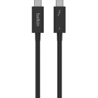Alternate-Image2 Image for Belkin 100W Thunderbolt 4 USB-C to USB-C Cable - USB 4 - 40Gbps - 8K - 2m/6.6ft - M/M - Black