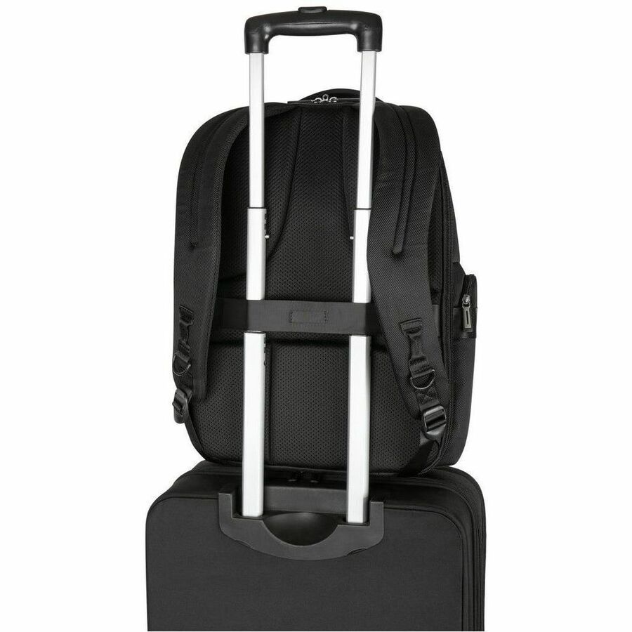 Alternate-Image3 Image for Targus Mobile Elite TBB617GL Carrying Case (Backpack) for 15" to 16" Notebook - Black - TAA Compliant